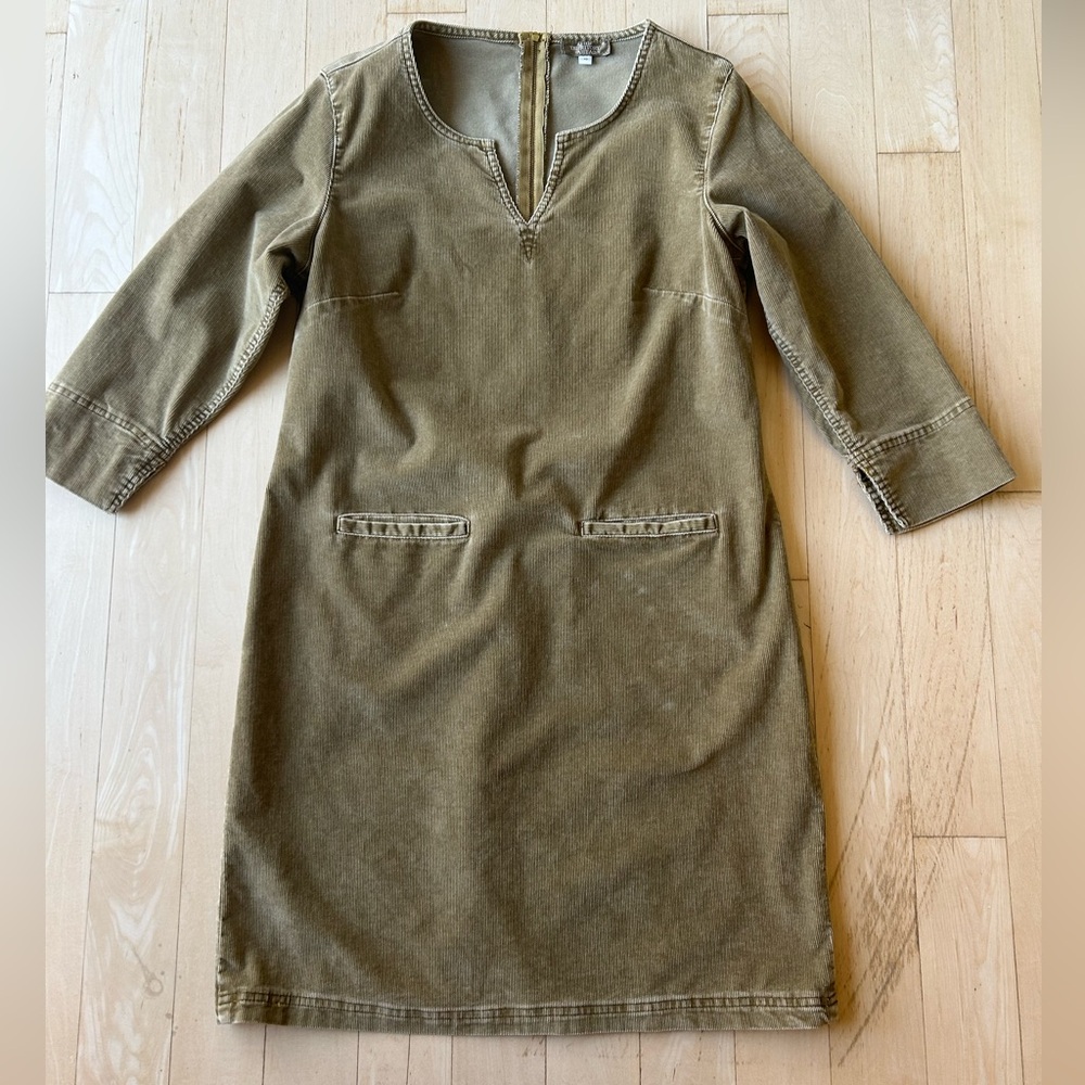 The Territory Ahead Women’s Corduroy Khaki Beige Dress with Pockets Size 10 - Picture 13 of 13